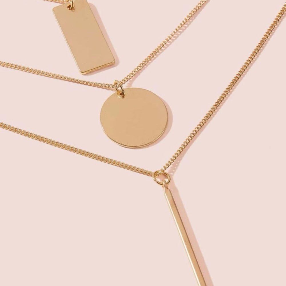 Multi-layer Gold-tone Necklace   - Picture 3 of 3